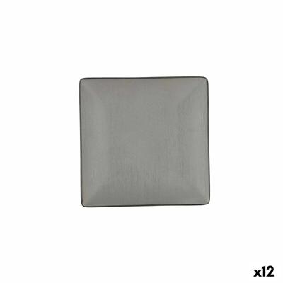 Dinerbord Bidasoa Gio Zwart Plastic 18 x 18 cm (12 Stuks)