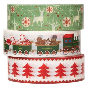 Colorations - washi tape kerst 3 rollen, 5mtr.