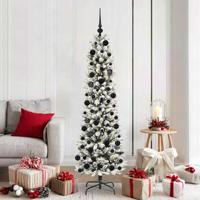 VidaXL Kunstkerstboom met 300 led wit 180 cm pvc en metaal en plastic