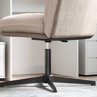 VidaXL Kantoorstoel gascilinder zwart 318-473 mm ijzer