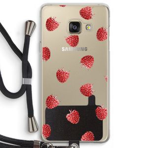 Framboosjes: Samsung Galaxy A3 (2016) Transparant Hoesje met koord