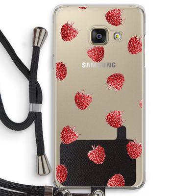 Framboosjes: Samsung Galaxy A3 (2016) Transparant Hoesje met koord