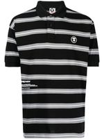 AAPE BY *A BATHING APE® polo à rayures - Noir