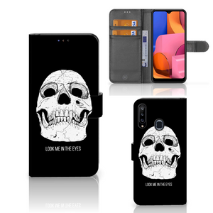 Telefoonhoesje met Naam Samsung Galaxy A20s Skull Eyes