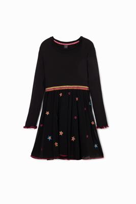 Gecombineerde jurk met sterren - BLACK - 5/6