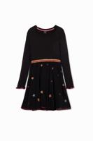 Gecombineerde jurk met sterren - BLACK - 5/6