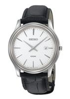 Horlogeband Seiko 7N39-0BS0 / SKP349P1 Leder Zwart 20mm