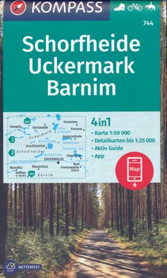 Wandelkaart 744 Schorfheide - Uckermark - Barnim | Kompass