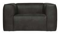 WOOOD Fauteuil 'Bean' Recycle Leer, kleur Zwart