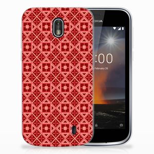 Nokia 1 TPU bumper Batik Rood