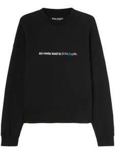 Palm Angels sweat en coton à slogan imprimé - Noir