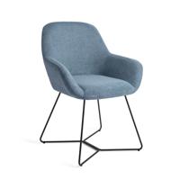 Jesper Home Eetkamerstoel 'Kushi' Beehive Black, kleur Ocean Eyes