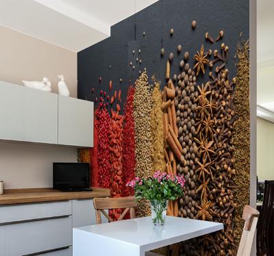 Keuken fotobehang Verschillende soorten voedsel