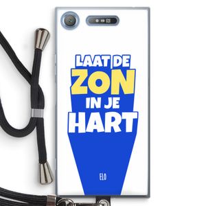 Laat de zon in je hart: Sony Xperia XZ1 Transparant Hoesje met koord