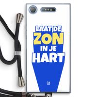 Laat de zon in je hart: Sony Xperia XZ1 Transparant Hoesje met koord