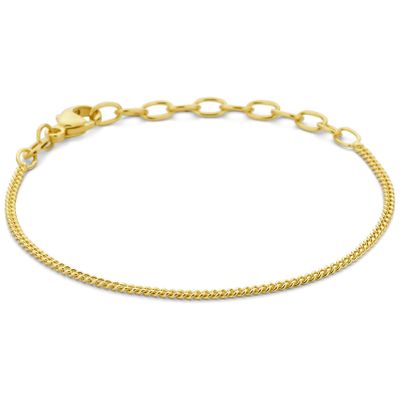 Armband Gourmetschakel 4-zijdig geelgoud 1,4 mm