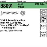 SPAX SPAX Seko-T 880910100030025 Verzonken schroeven 3 mm 25 mm T-STAR plus Staal WIROX 1000 stuk(s)