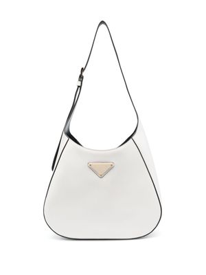 Prada sac porté épaule en cuir à logo triangulaire - Blanc