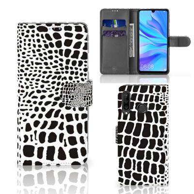 Huawei P30 Lite (2020) | Telefoonhoesje | Met pasjeshouder | Slangenprint