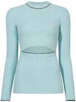 Proenza Schouler White Label haut en fil bouclé à découpes - Bleu