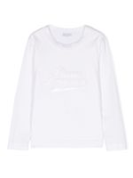 Brunello Cucinelli Kids t-shirt en coton à logo brodé - Blanc