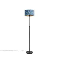 QAZQA Vloerlamp zwart met velours kap vlinders 35 cm - Parte - thumbnail