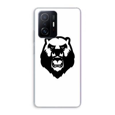 Angry Bear (white): Xiaomi 11T Pro Transparant Hoesje