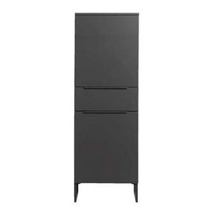 Kast Malaga - antraciet/zwart - 175x60x41 cm - Leen Bakker