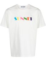 Sunnei t-shirt en coton biologique à logo imprimé - Blanc - thumbnail