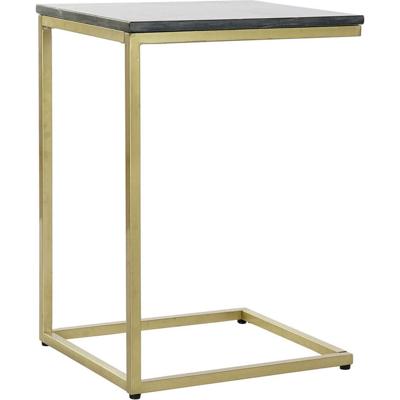 Item Int. Bijzettafel - zwart - marmer en metaal - 40 x 46 x 65 cm - Banktafel / Plantenstandaard