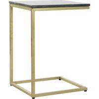 Item Int. Bijzettafel - zwart - marmer en metaal - 40 x 46 x 65 cm - Banktafel / Plantenstandaard
