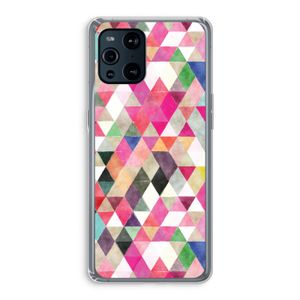Gekleurde driehoekjes: Oppo Find X3 Transparant Hoesje