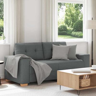 Loveseat bank 140 cm stof donkergrijs