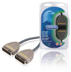 Bandridge SCART Kabel | SCART Male naar SCART Male | 2 m | Blauw | 1 stuks - BVL7102 BVL7102