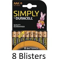 64 stuks (8 blisters a 8 st) Duracell AAA Batterijen - thumbnail