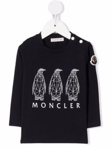 Moncler Enfant t-shirt à imprimé géométrique - Bleu