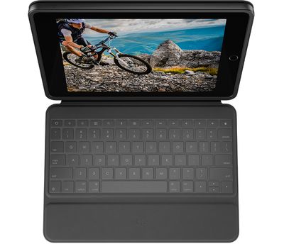 Logitech Rugged Folio Keyboard case voor iPad (7e generatie) tablethoes