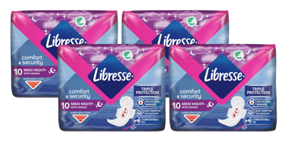 Libresse Comfort & Security Maxi Goodnight Maandverband Multiverpakking