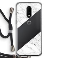 Biggest stripe: OnePlus 7 Transparant Hoesje met koord
