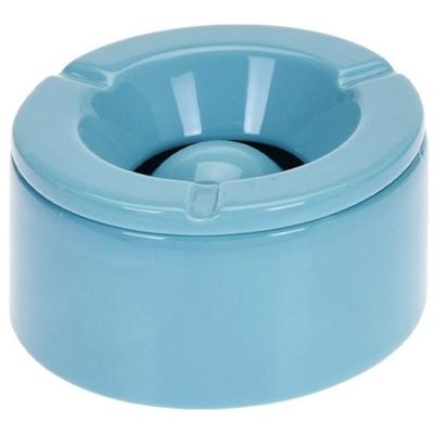 Stormasbak - terras asbakken - blauw - 12 x 6 cm - Dolomiet kunststeen - buiten - tuin