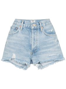 AGOLDE short en jean à effet usé - Bleu