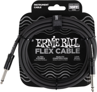 Ernie Ball 6434 Flex Cable 3 meter instrumentkabel zwart