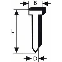 Nagel met verzonken kop SK50 40G, 1,2 mm, 40 mm, verzinkt 5000 stuk(s) Bosch Accessories 2608200516 Afm. (l x b) 40 mm x 1.2 mm