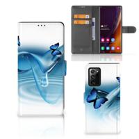 Samsung Galaxy Note20 Ultra | Telefoonhoesje | Met pasjeshouder | Vlinders