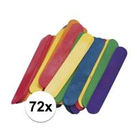 Rayher ijsstokjes gekleurd - 72x - 15 x 2 cm - knutselstokjes - hobby houtjes artikelen Rayher ijsstokjes gekleurd - 72x - 15 x 2 cm - knutselstokjes - hobby houtjes artikelen