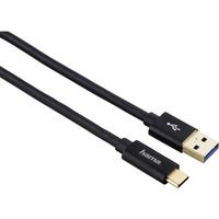 Hama USB-3.1-Gen 2-kabel USB-C - USB-A verguld 1m