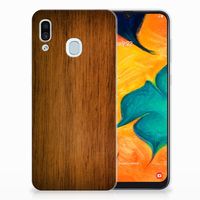 Samsung Galaxy A30 Bumper Hoesje Donker Hout