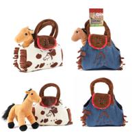 Toi Toys HORSES Pluchen Paard In Handtas - thumbnail