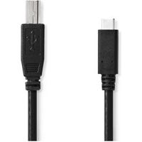 Nedis CCGL60650BK10 USB-kabel 1 m USB 2.0 USB B USB A Zwart - thumbnail