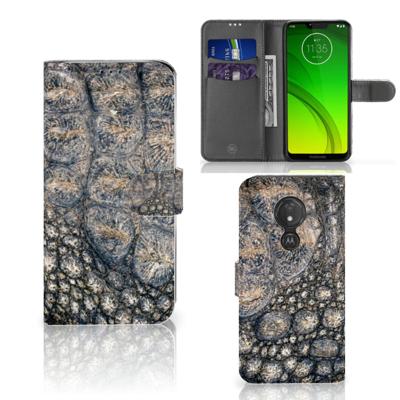 Motorola Moto G7 Power | Telefoonhoesje | Met pasjeshouder | Krokodillenprint